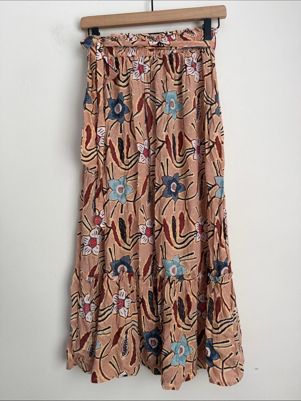 Christian Siriano NY 2 Piece Set floral Outfit Top Shirt long sleevemaxi skirt